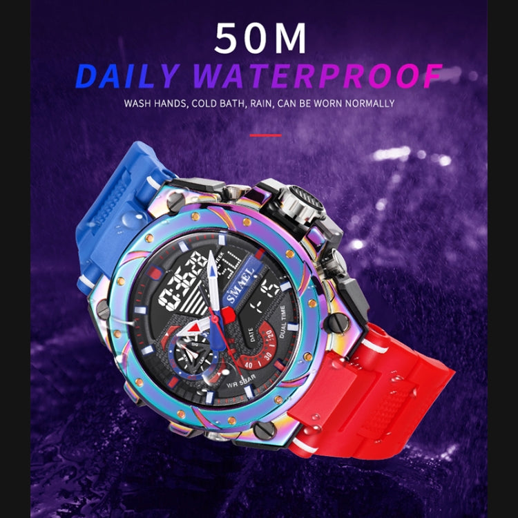 SMAEL 8060 Waterproof Sports Alloy Men Watch Luminous Display HD Mirror Watch