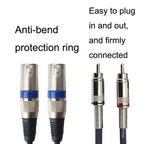 2RCA Male 2XLR Caron Male Speaker Audio Balance Cable, Length:, 0.5m, 1m, 1.5m, 2m, 5m, 10m, 20m