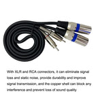 2RCA Male 2XLR Caron Male Speaker Audio Balance Cable, Length:, 0.5m, 1m, 1.5m, 2m, 5m, 10m, 20m