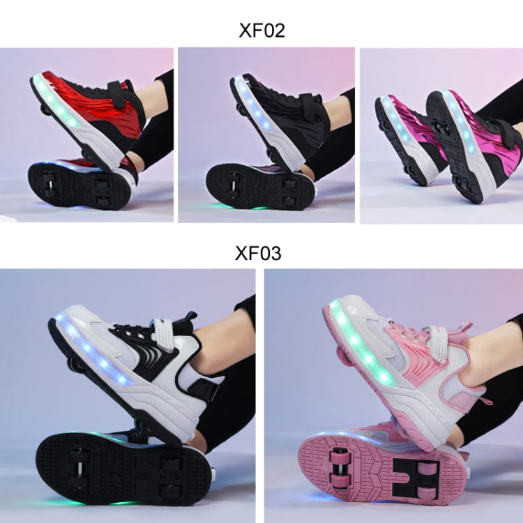 Small Four-Wheeled Walking Shoes Children Luminous Deformation Roller Shoes, 33, 34, 35, 36, 37, 38, 39, 40