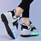 Small Four-Wheeled Walking Shoes Children Luminous Deformation Roller Shoes, 33, 34, 35, 36, 37, 38, 39, 40