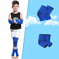 N1033 Child Football Equipment Basketball Sports Protectors, Blue 4 In 1, Black 4 In 1, Pink 4 In 1, Blue 6 In 1, Black 6 In 1, Pink 6 In 1, Blue 8 In 1, Black 8 In 1, Pink 8 In 1, Pink Knee Pads, Black Knee Pads, Blue Knee Pads
