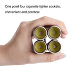 4 In 1 Auto High Power Cigarette Lighter Car Charger, 4 Holes Cigarette Lighter