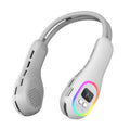 S57 Outdoor Sports RGB Hanging Neck Fan Folding Portable Mini Bladeless USB Fan, S57 Element White, S57 Mint Green, S57 Clove purple
