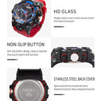 SMAEL 8075 Multi-function Waterproof Night Light Outdoor Watch