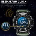 SMAEL 8082 Outdoor Waterproof Sports Multifunctional Luminous Timing Electronic Watch