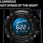 SMAEL 8082 Outdoor Waterproof Sports Multifunctional Luminous Timing Electronic Watch