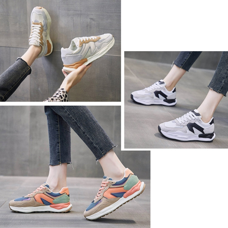 LY-982 Breathable and Comfortable Running Shoes PU Stitching Mesh Casual Shoes, 35, 36, 37, 38, 39, 40