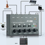 With Single Channel Stereo Switching Mini Signal Hybrid Small Audio, 4 Way mixer, 8 Way Mixer