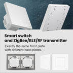 Tuya ZigBee Smart Single-fire Zero-fire Sharing Timing Voice Wall Switch EU Plug, Style:, 1 Way (White), 2 Ways (White), 3  Ways (White), 1 Way (Gray), 2 Ways (Gray), 3 Ways (Gray), 1 Way (White Scene Casual Post), 2 Ways (White Scene Casual Post)     ...