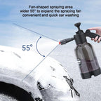 2L Foam Sprayer Pressure Spray Bottle for Car Washing Plants Watering Fertilizing, 9321F Transparent Black