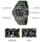 SMAEL 8066 Outdoor Electronic Sports Watch Alloy Colorful Multifunctional Men Watch