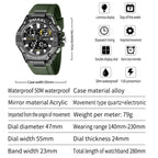SMAEL 8066 Outdoor Electronic Sports Watch Alloy Colorful Multifunctional Men Watch