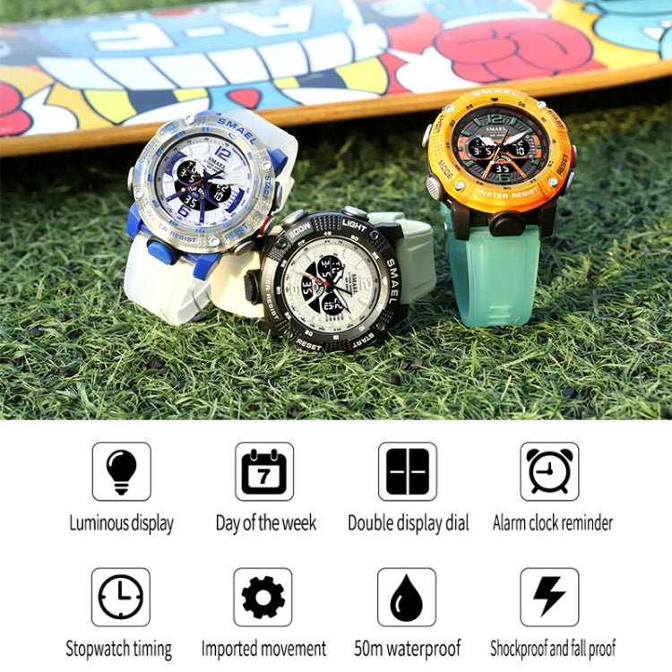 SMAEL 8058 Outdoor Sports Multifunctional Waterproof Electronics Watch