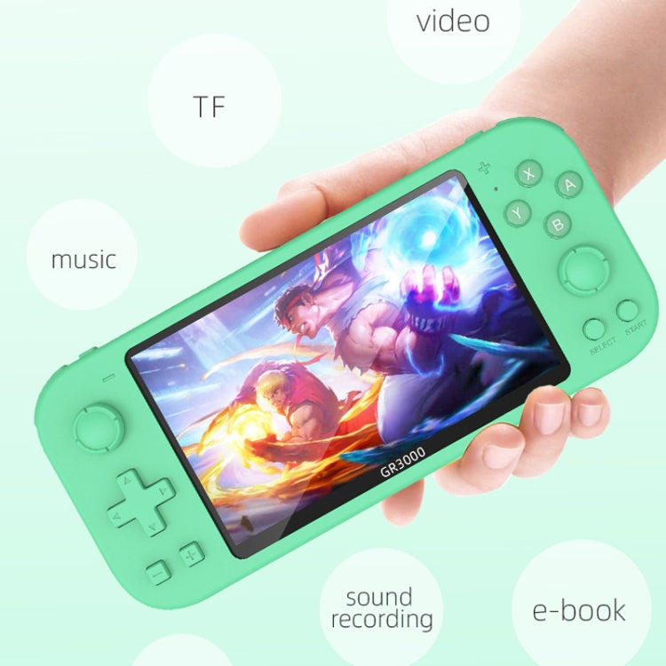 RG3000 Handheld Game Console Support Double Handle Mini Game Console, RG3000 Yellow, RG3000 Pink, RG3000 Gray, RG3000 Purple, RG3000 Green