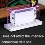 035 for Nintendo Switch/Oled Game Console Display Luminous Base Dustproof Cover, Spec:, Light Base, Transparent, White Label, Black Label, Handle, Jet Warrior, Noble