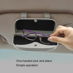 Multifunctional Car Glasses Box Car Sunshine Board Tickets Glasses Clamp, Back Double Snap Grey, Back Double Snap Beige, Back Double Snap Black, Back Double Snap Red