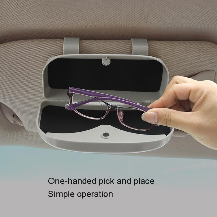 Multifunctional Car Glasses Box Car Sunshine Board Tickets Glasses Clamp, Back Double Snap Grey, Back Double Snap Beige, Back Double Snap Black, Back Double Snap Red