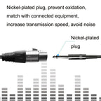 6.35mm Caron Female To XLR 2pin Balance Microphone Audio Cable Mixer Line, 0.5m, 1m, 1.5m, 2m, 3m, 5m, 10m, 15m, 20m, 30m