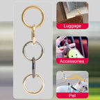 20pcs Zinc Alloy Spring Ring Metal Open Bag Webbing Keychain, 3 Points Silver, 4 Points Silver, 5 Points Silver, 6 Points Light Gold, 4 Points Light Gold, 6 Points Black, Inch 2 Black, 6 Points Silver, 3 Points Light Gold, 1 inch Light Gold, 3 Point Bl...