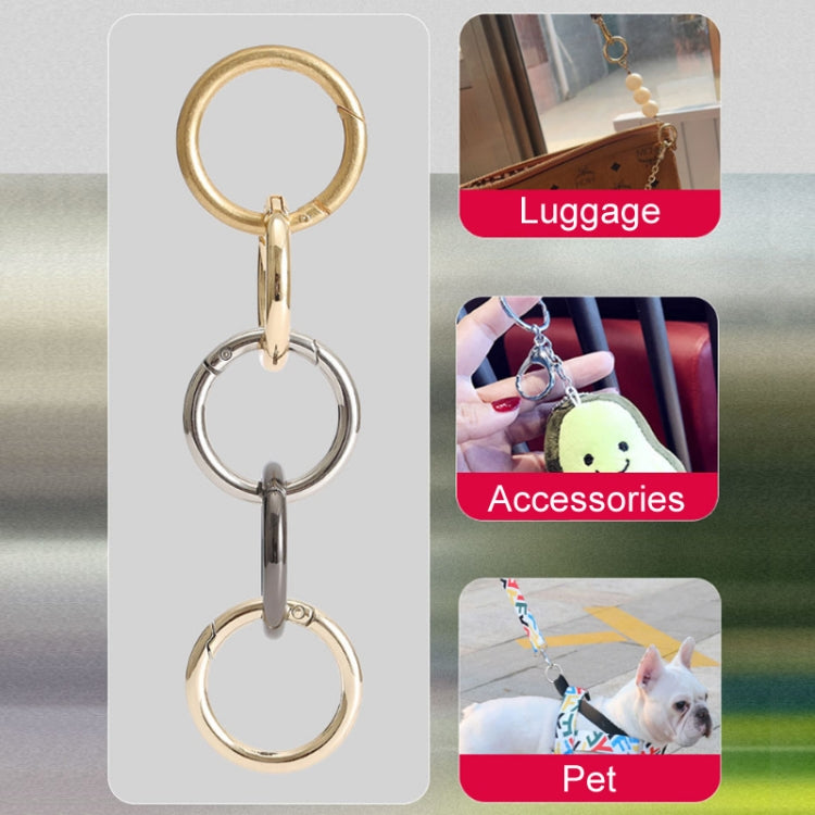 20pcs Zinc Alloy Spring Ring Metal Open Bag Webbing Keychain, 3 Points Silver, 4 Points Silver, 5 Points Silver, 6 Points Light Gold, 4 Points Light Gold, 6 Points Black, Inch 2 Black, 6 Points Silver, 3 Points Light Gold, 1 inch Light Gold, 3 Point Bl...