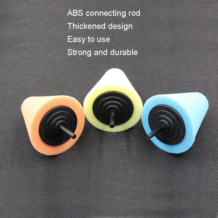 Car Cone 3 inch Polishing Sponge Wheel Polishing Disc, Single Cone 3 inch Yellow, Single Cone 3 inch Blue, Single Cone 3 inch Orange