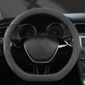 Turned Fur D Type Steering Wheel Cover, Turned Fur Gray, Turned Fur Carbon Gray, Turned Fur Black Red, Turned Fur Black Gray, Turned Fur Black Blue