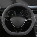 Turned Fur D Type Steering Wheel Cover, Turned Fur Gray, Turned Fur Carbon Gray, Turned Fur Black Red, Turned Fur Black Gray, Turned Fur Black Blue
