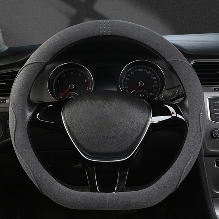 Turned Fur D Type Steering Wheel Cover, Turned Fur Gray, Turned Fur Carbon Gray, Turned Fur Black Red, Turned Fur Black Gray, Turned Fur Black Blue