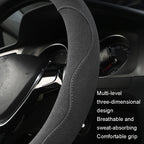 Turned Fur D Type Steering Wheel Cover, Turned Fur Gray, Turned Fur Carbon Gray, Turned Fur Black Red, Turned Fur Black Gray, Turned Fur Black Blue