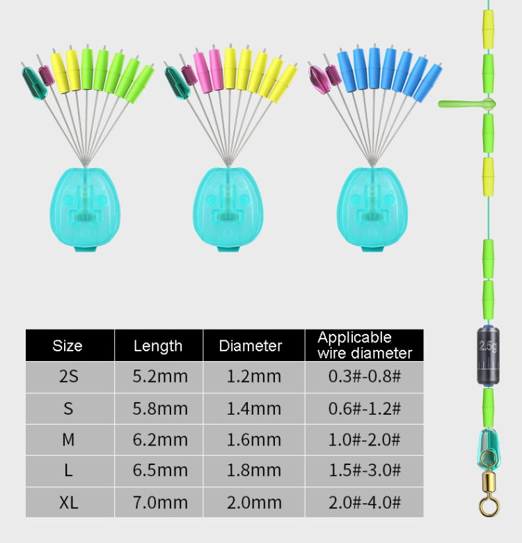 50pcs Drum Type Space Bean Fishing Gear Supplies for Fishing Rods, XS, S, M, L, XL