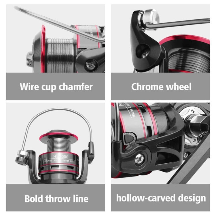 Fishing Reel Metal Spool Spinning Reel Durable Enhance Wheels For Saltwater or Freshwater, HB500, HB1000, HB2000, HB3000, HB4000, HB5000, HB6000, HB7000, HC500, HC1000, HC2000, HC3000, HC4000, HC5000, HC6000, HC7000