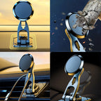 D29 Metal Car Phone Holder Floating Screen Folding Magnetic Phone Holder, D29