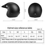 BYB 701 All Seasons Retro Motorcycle Helmet, M, L, XL, XXL