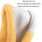 Car Steering Wheel Cartoon Short Fluff Handle Cover, 38cm