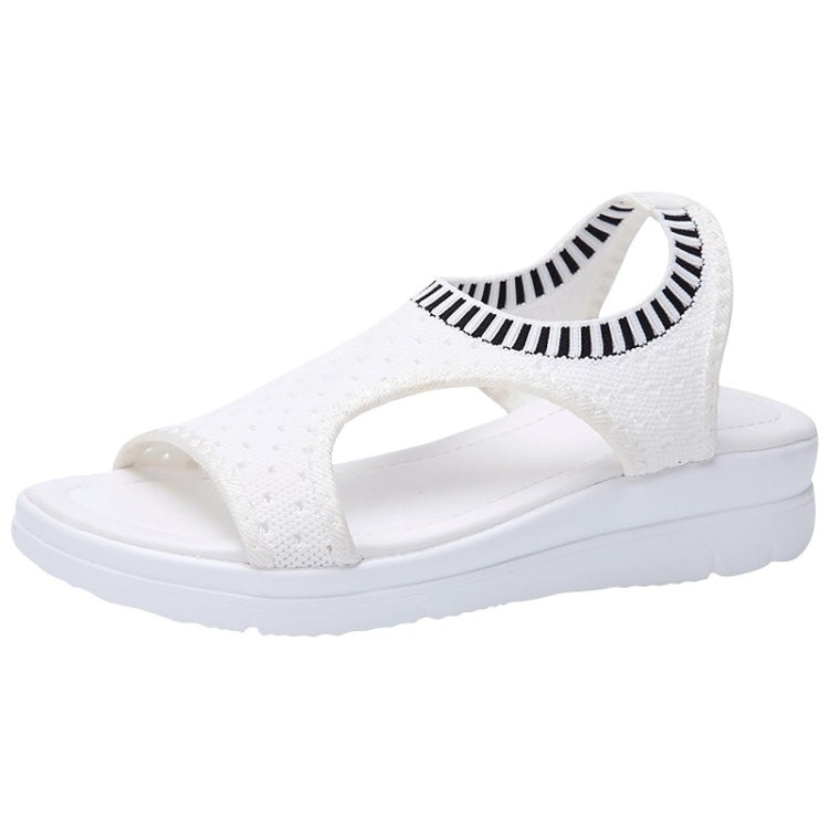 Women Breathable Platform Sandals Flying Woven Wedge Beach Sandals, 44, 35, 41, 42
