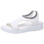 Women Breathable Platform Sandals Flying Woven Wedge Beach Sandals, 44, 35, 41, 42