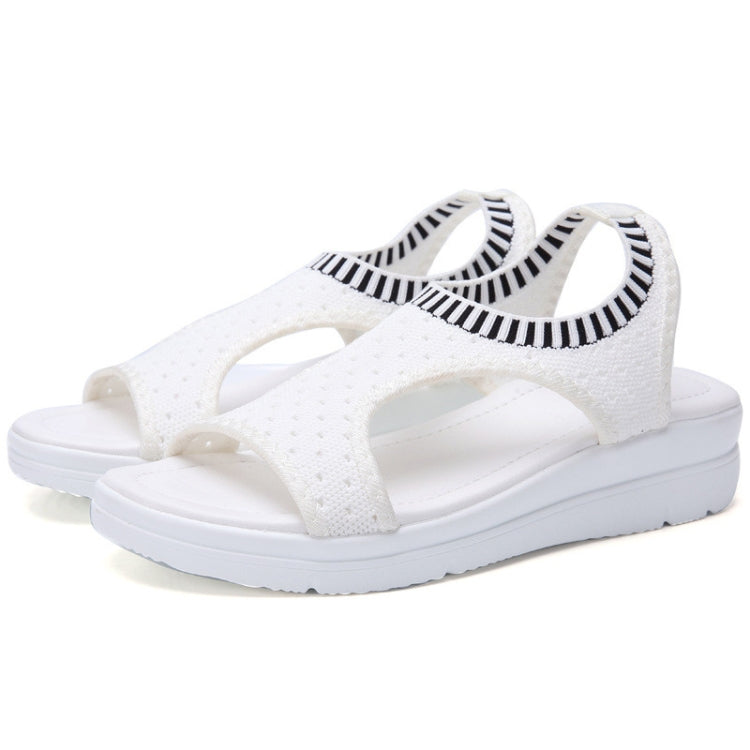 Women Breathable Platform Sandals Flying Woven Wedge Beach Sandals, 44, 35, 41, 42
