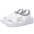 Women Breathable Platform Sandals Flying Woven Wedge Beach Sandals, 44, 35, 41, 42