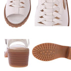 Women Summer Fish Mouth Flat Waterproof Tendon Sandals, 35, 36, 37, 38, 39, 40, 41, 42, 43