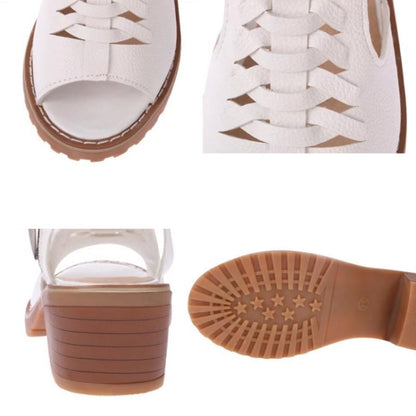 Women Summer Fish Mouth Flat Waterproof Tendon Sandals, 35, 36, 37, 38, 39, 40, 41, 42, 43