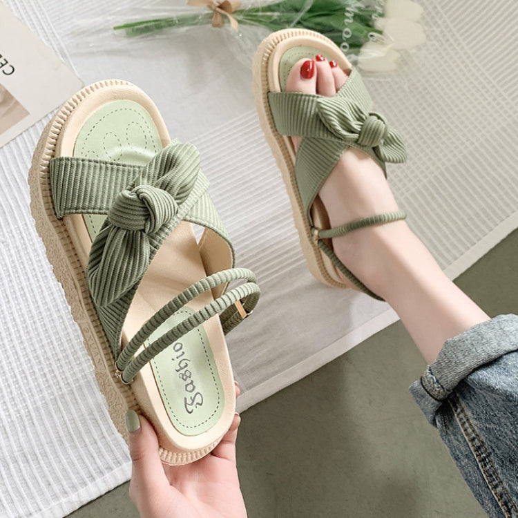Summer Outerwear Thick Soled Casual Sandals Flat Slippers, 35, 36, 37, 38, 39, 40