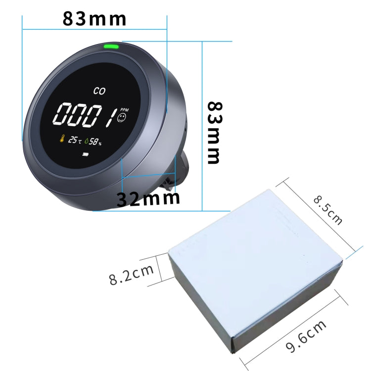 PTH-12 Infrared Carbon Dioxide Detector Portable Temperature And Humidity Air Quality Monitoring Instrument, PTH-12