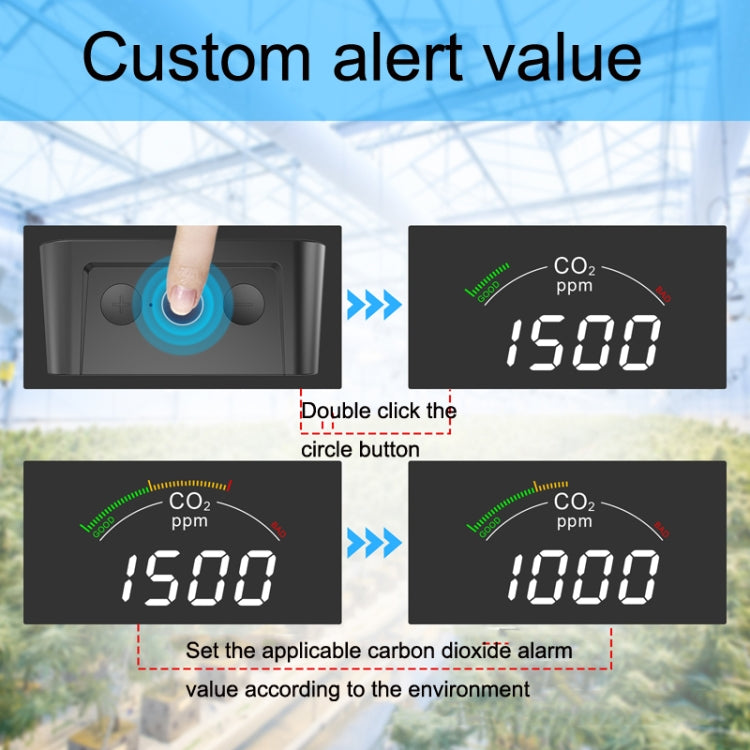 PTH-9CW Wifi Intelligent Infrared CO2 Detector Air Quality Detector Home Temperature And Humidity Meter, PTH-9CW