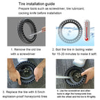 8 inch Electric Scooter Non-slip Honeycomb Outer Tire For Xiaomi M365/M365 Pro /1S/Pro2/Essential, Side Honeycomb Black, Side Honeycomb Yellow, Side Honeycomb Red, Side Honeycomb Blue