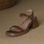 Summer Platform Mid Heel Open Toe Sandals, 34, 35, 36, 37, 38, 39