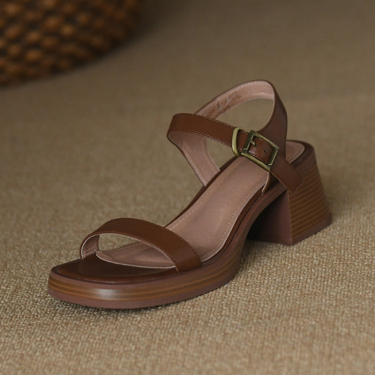 Summer Platform Mid Heel Open Toe Sandals, 34, 35, 36, 37, 38, 39