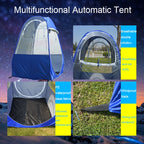 ZL-8802 Outdoor Rainproof and Sunshade Foldable Fishing Single Tent with Dual Window, ZL-8802 (Royal Blue)