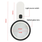JHS407 30X Handheld HD Magnifier With LED Light, 80mm 30X