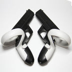 For Meta Quest 2 VR Controller 1pair Sturdy Shooting Handle Holder, Black